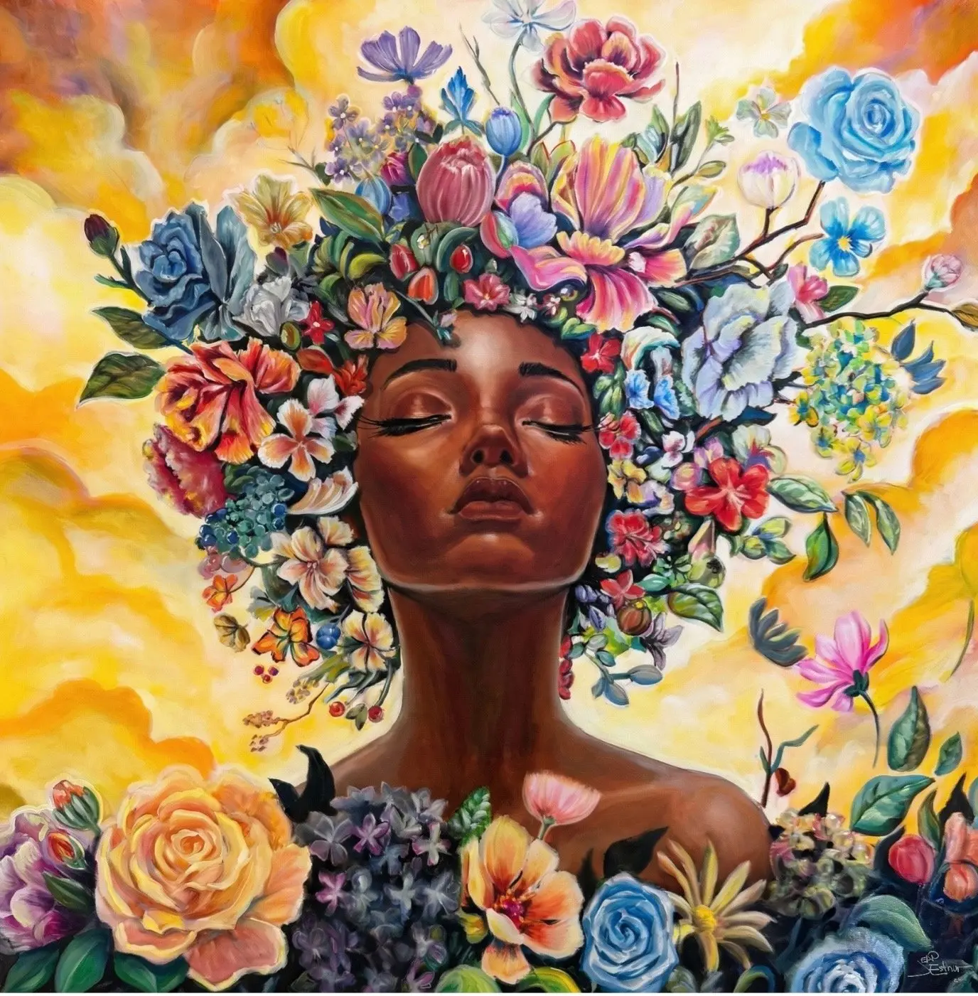 Human Nature: Breath of Spring, oil painting by Jean Esther