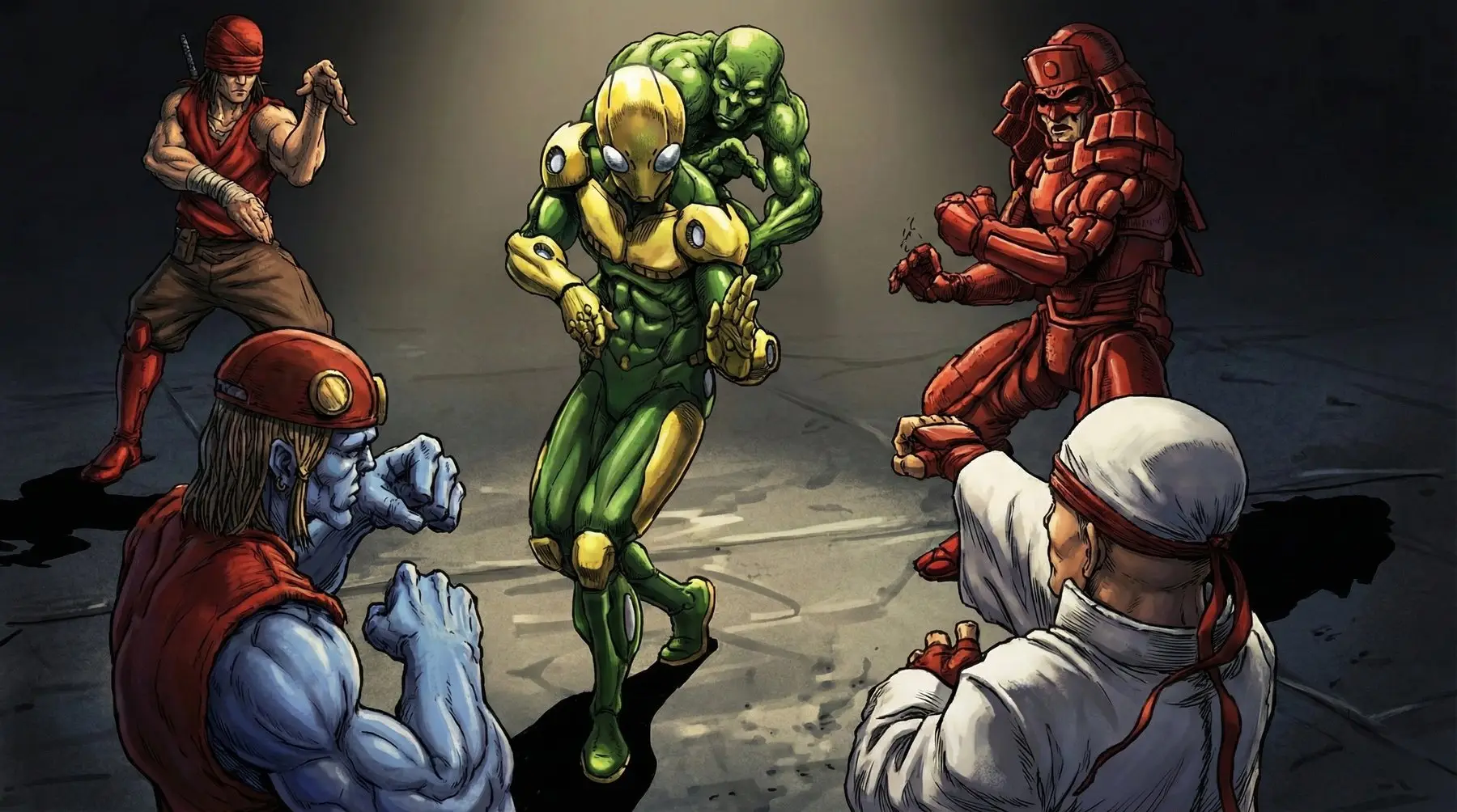 Highly rendered Meta Sabian battle scene